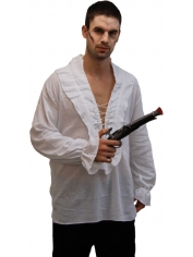 White Shirt Ruffled Shirt Vampire Shirt - Mens Halloween Costumes